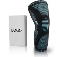 

Custom High Quality 3D Knitted Elastic Fitness Knee Support Sports Knee Brace Compression Knee Sleeve for Running