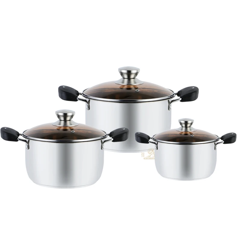 

Hot sale professional kitchen stock pot kitchenware set stainless steel soup pot, Natural