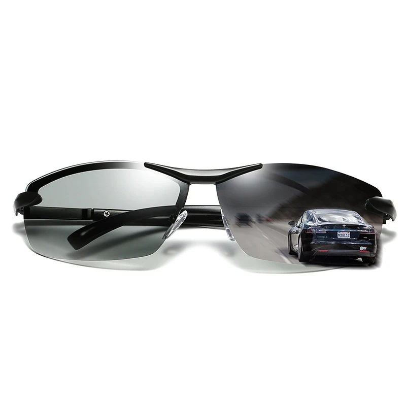 

AORON Photochromic Polarized Sunglasses Men Discoloration Eyewear Anti Glare UV400 Glasses Driving Oculos, Picture colors