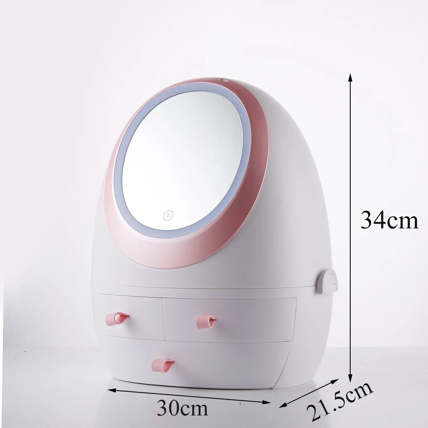 

Touch Switch Lighted Up Make Up Organizer With Led Light Mirror