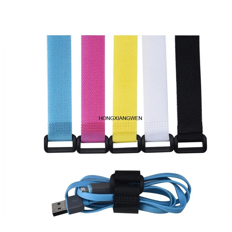
Custom printed adjustable cable ties with plastic buckle 