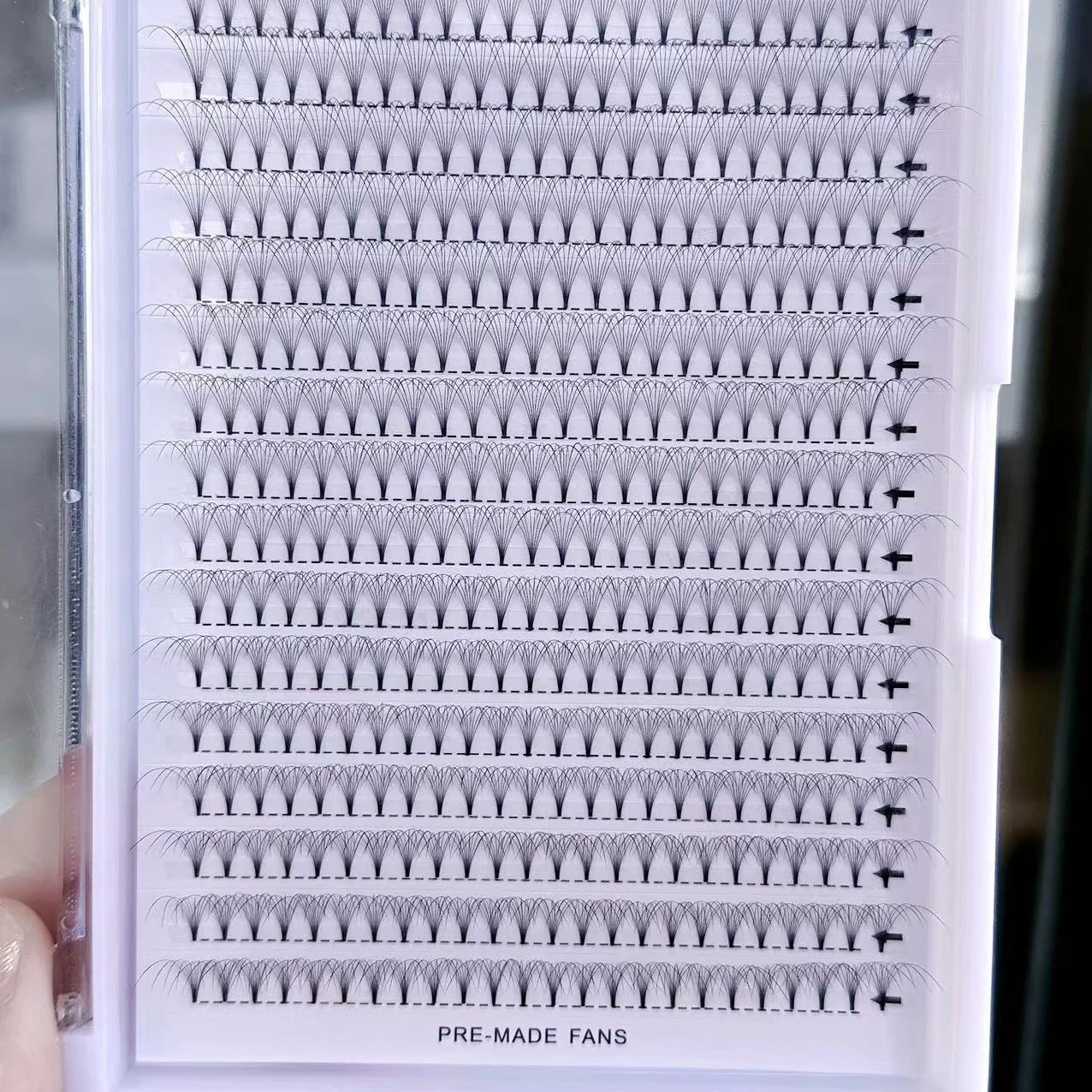 8D 0.05 MM C D Curl 8-15 mm Extra Black Short Stem Handmade Premade Fan Eyelashes Eyelash Extension Supplies