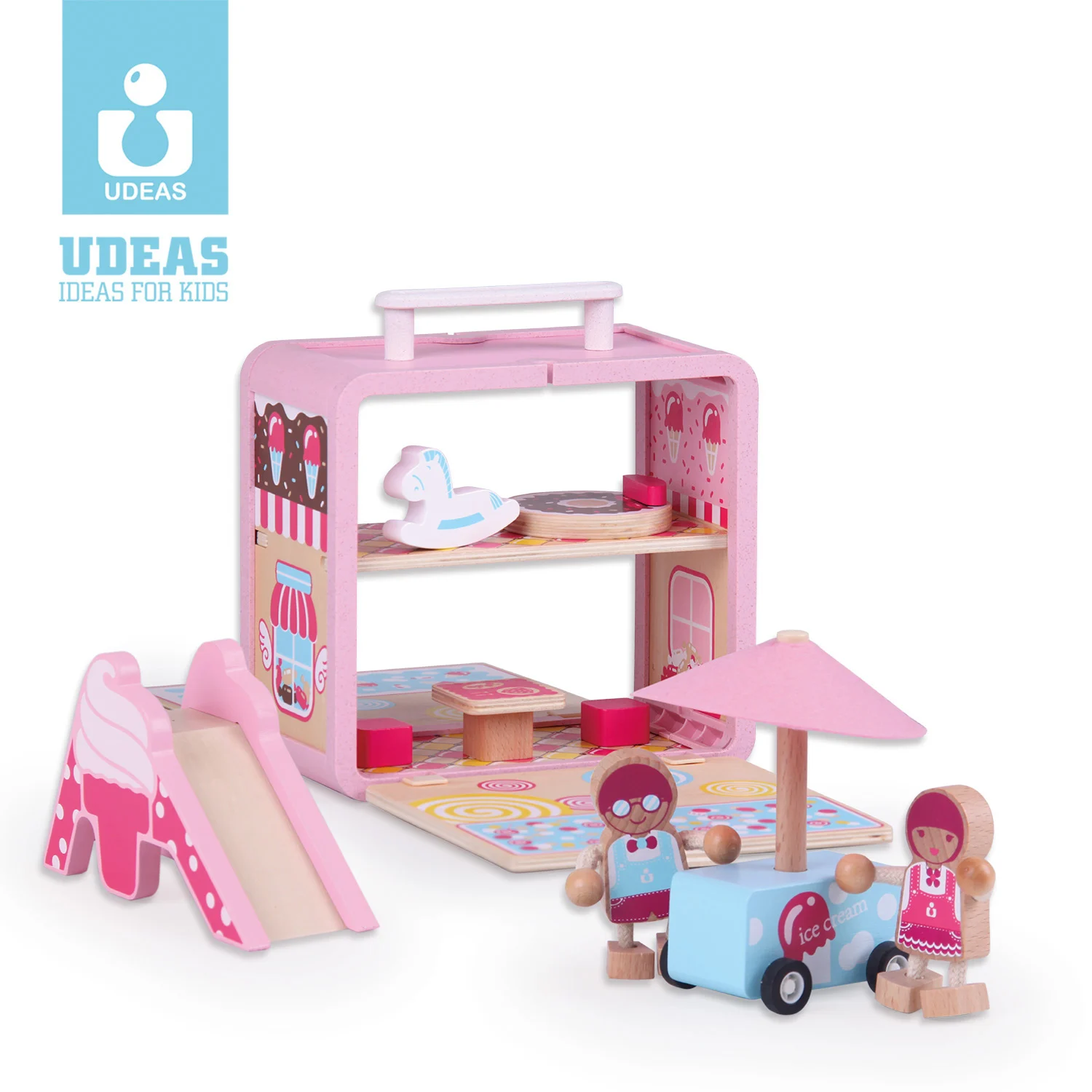 Kids Educational Wooden Toys Diy Mini Doll House Set Children Miniature