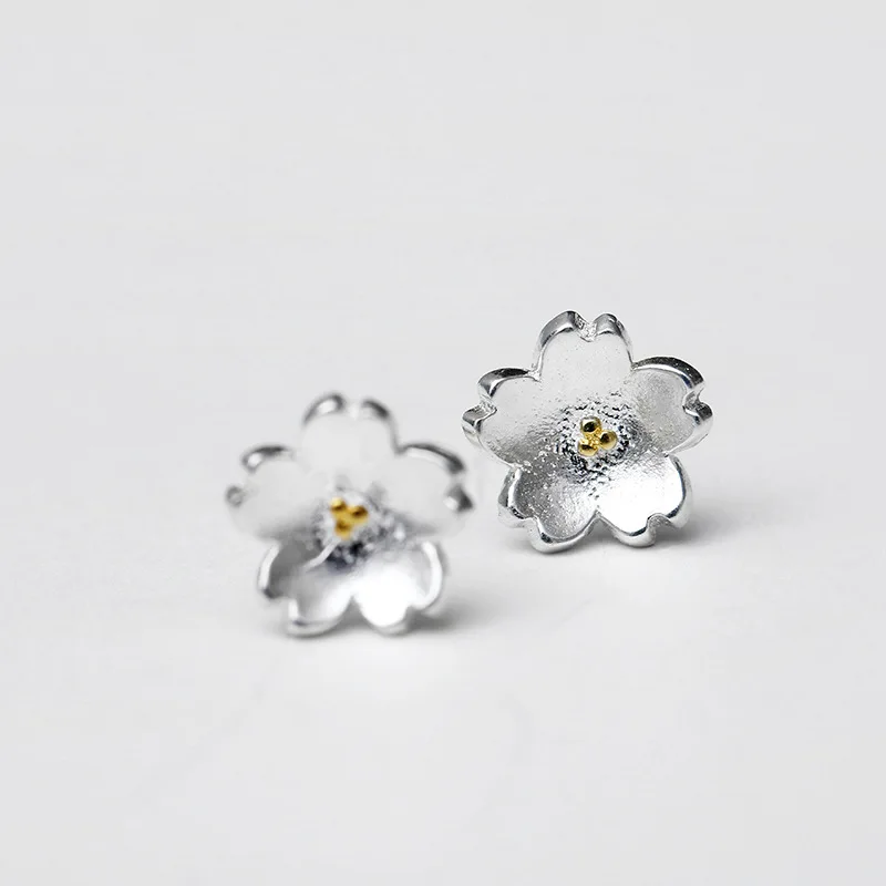 REETI 925 Sterling Silver Flower Stud Earrings for Women Girls Fashion Jewelry 2021