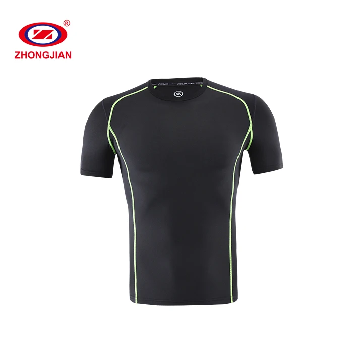 

Men Short Sleeve Shirt Top Sports Tights Active Wear Workout Sport Gym T Shirt