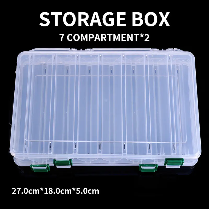 Hengjia Double Sided Transparent Visible Clear Plastic Tackle Boxes