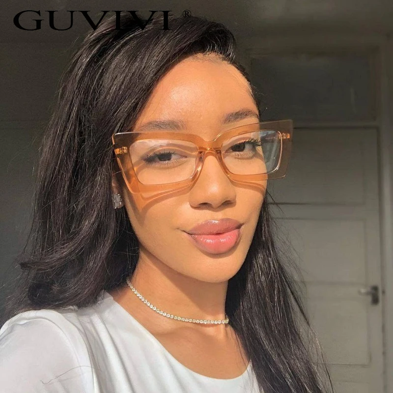 

GUVIVI New cat eye glasses frame 2021 color versatile men and women glasses cross-border hot-selling optical glasses frame, Mix color