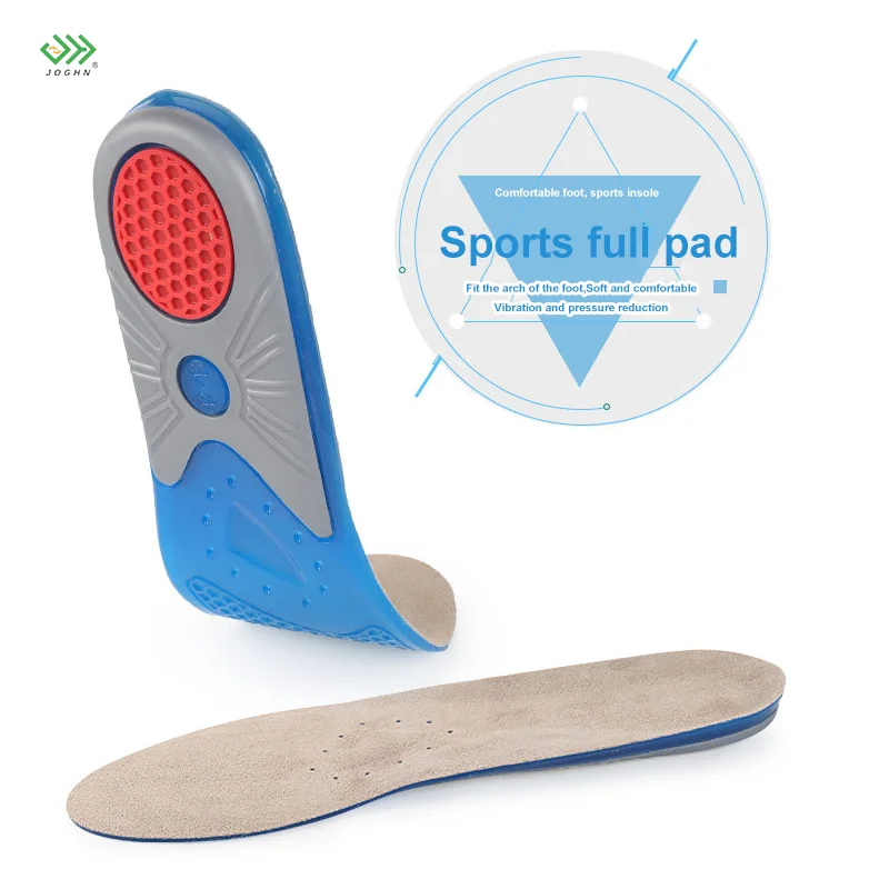 

Silicone Massaging Gel Shoe Insoles for Foot Pain Relief Full Length Cushion Support Pad Inserts for Men or Women