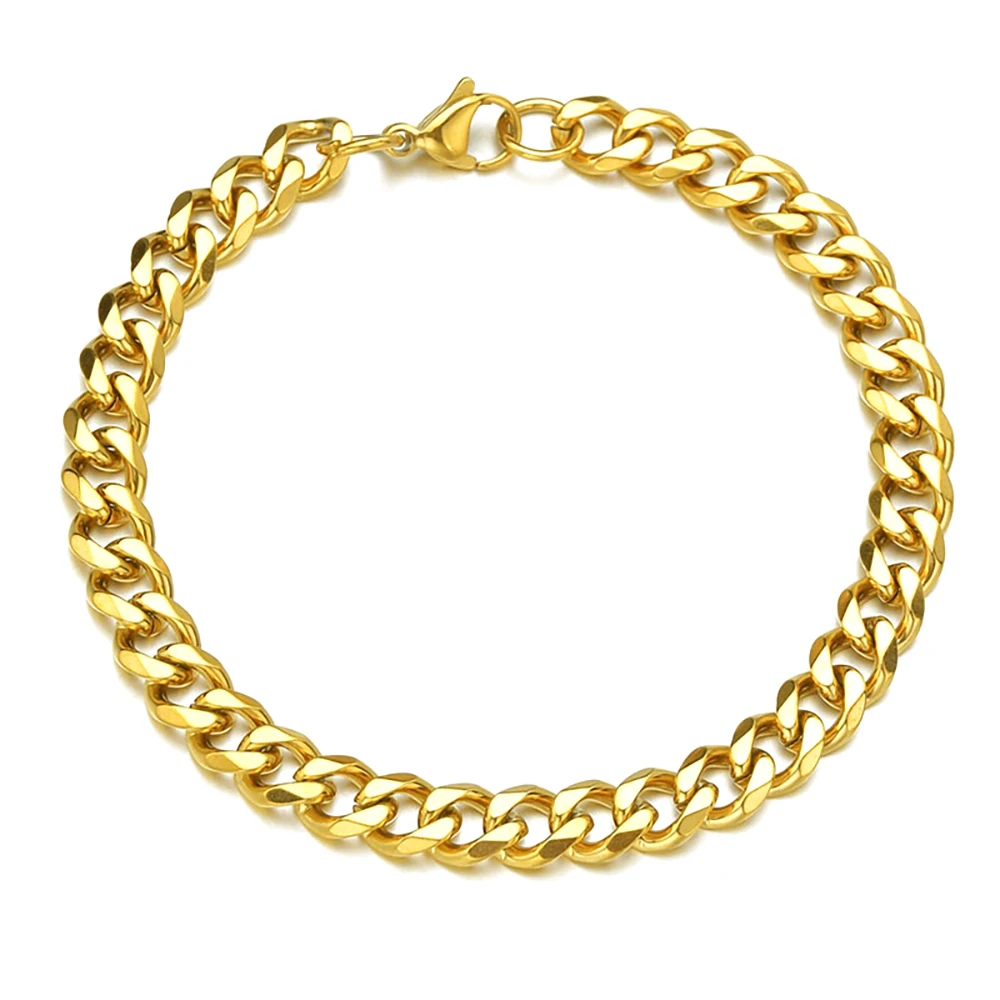 

Wholesale Custom 18k Gold Plated 3/5/6/8MM Cuban Link Anklet