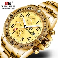 

TEVISE Watch T839B Functional Dial Automatic Mechanical Watches Luxury Golden Wristwatch For Male Gold Watch Relogio Masculi