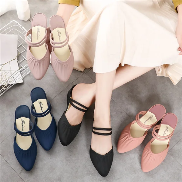 

PVC Summer flip flops new sandals for women and ladies Hot sale new design ladies casual shoes women flat shoes, As shown