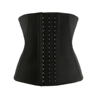 

9 Steel Bones Waist Trainers Latex Slimming Belt Hollow Out Breathable Waist Shaper Belly Control Sheath Shapewear