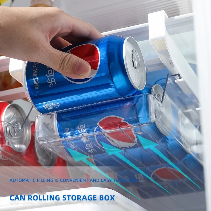 

Soda Can Organizer Set Poussoir Automatique for Refrigerator Fridge Storage Organization Clear Plastic for Can Storage Racks