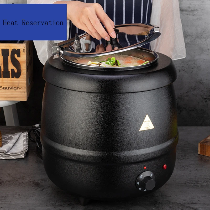 Stainless Steel Buffet Electric Heating Soup Kettle 10 L Electric Soup