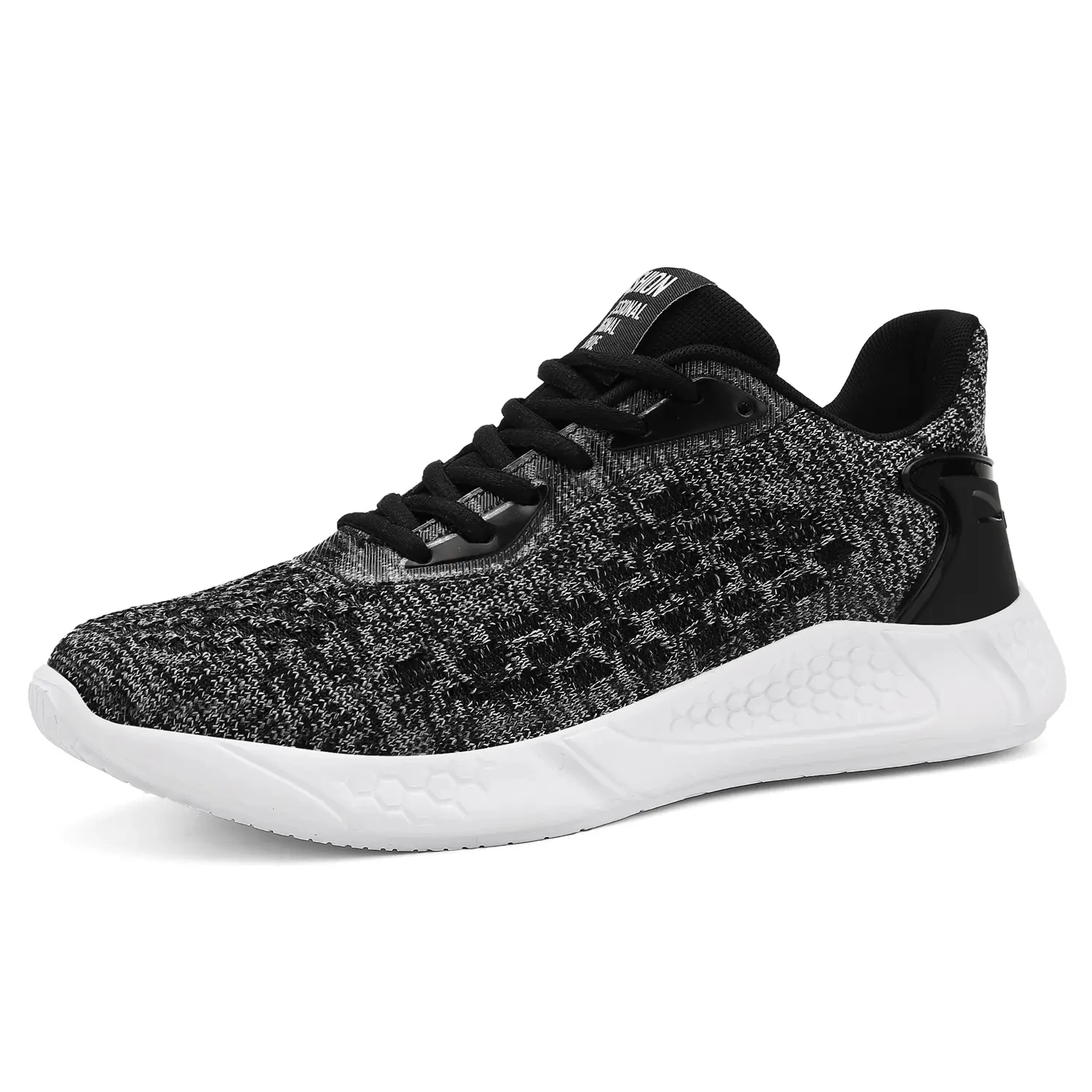 

Fashion breathable fish scale knitted shoes outdoor solid color sports shoes men, 2 colors