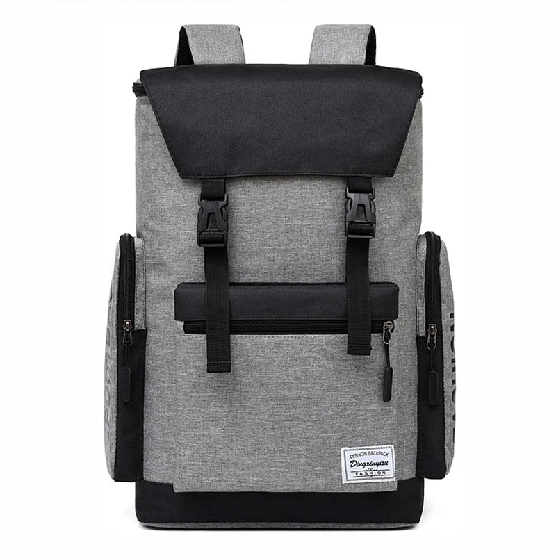 

2019 new style fashion custom logo laptop back pack climbing outdoor hiking sports big backpack bag for men women, Grey/black