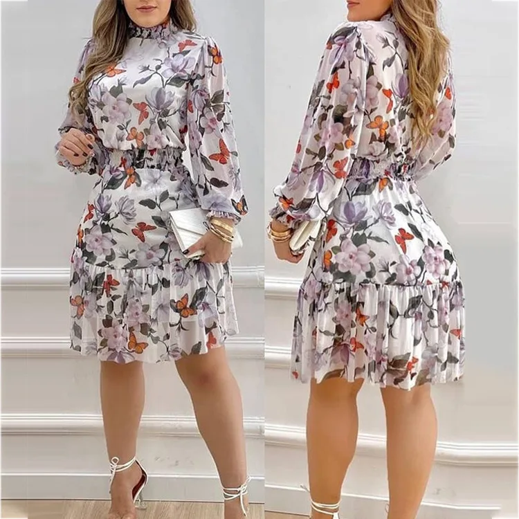 

2021 woman dresses new arrivals casual color print lolita casual dress