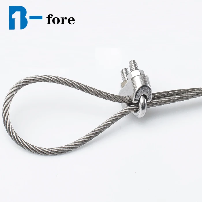 
High corrosion resistanc 304 stainless steel /M2 M3 M4 M5 M6 M8M10 M12/ stainless steel wire rope clip clamp wire rope clamping 