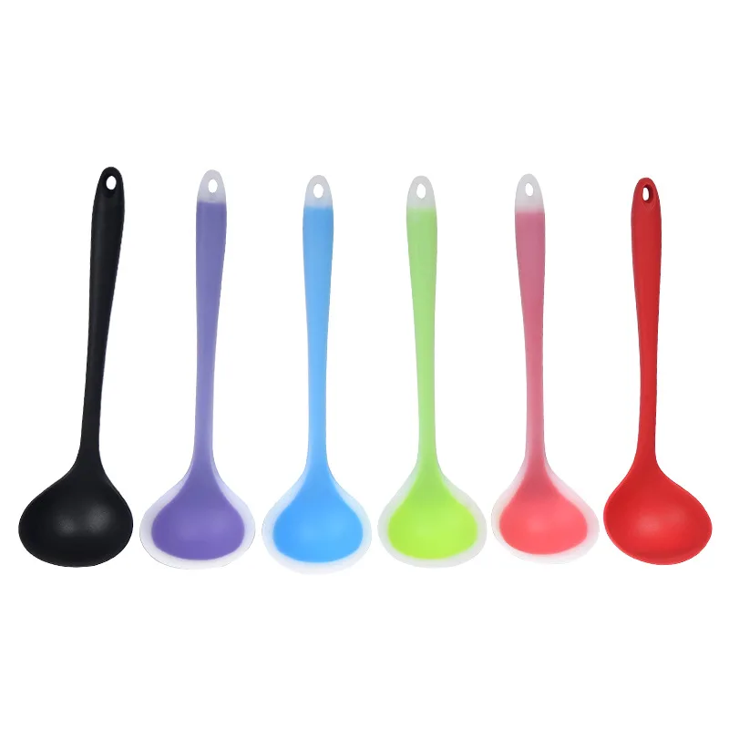 

Single Package Red Heat Resistant Non-stick Silicone Soup Ladle, Customized