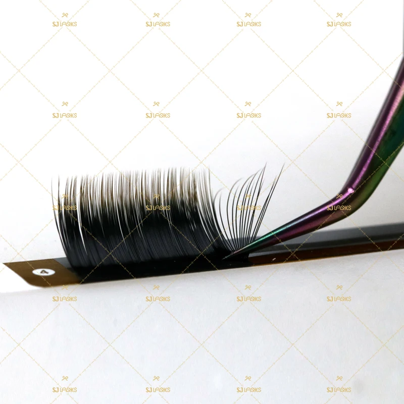 

Lashes Box Classical 3D False Minklashes Super Soft Flat Ellipse Easy Fan Silk Eyelash Extensions