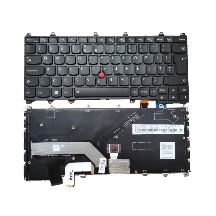 

HK-HHT Laptop UK Backlit Keyboard for Lenovo IBM ThinkPad Yoga 260 370 X380