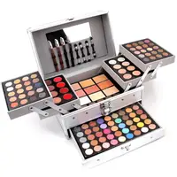 

Lower MOQ paper card private label 133 colors Professional Aluminum box Makeup Palette Set