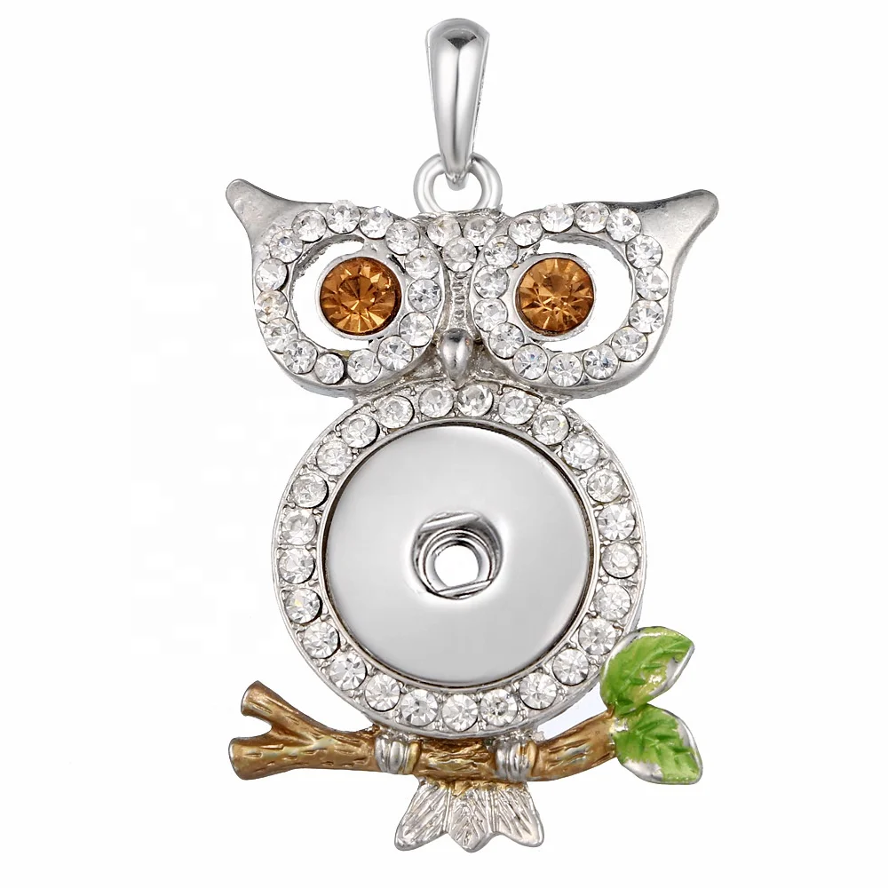 

Free Shipping Zinc Alloy Silver Color Owl Pendant Rhinestone Charm Jewellery DIY Jewelry Accessory, Picture