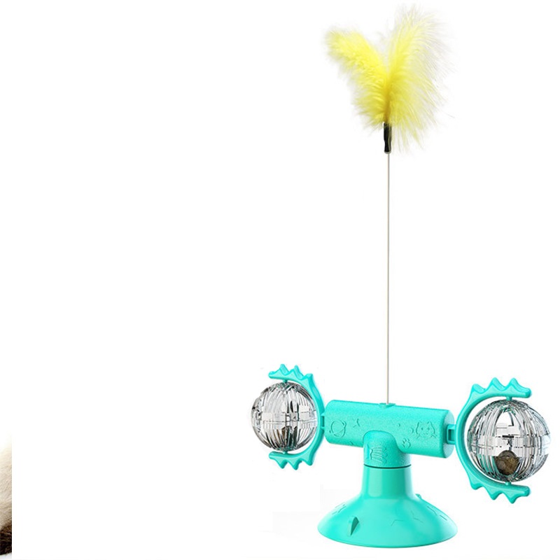 

New hotsale automatic pet toy cat whirling teaser toy exercise and teeth clean funny toy