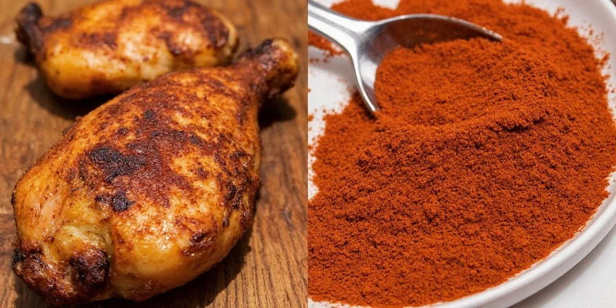Colorful spices used in tandoori chicken spice rub