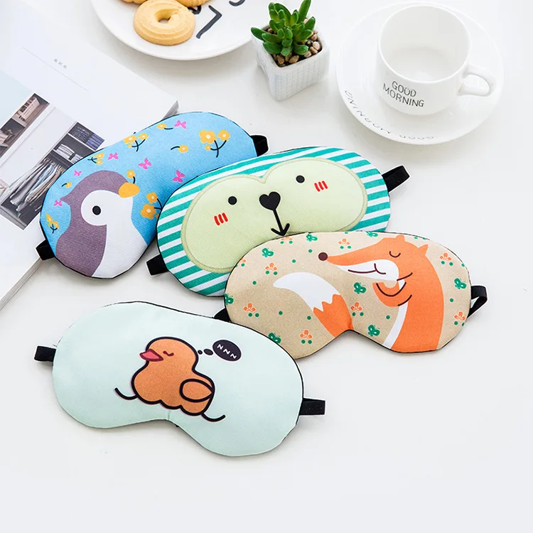 

Cute Blindfold Evil Eye Travel Girls Sleep Eye Mask with cartoon printing for Sleeping, Customized