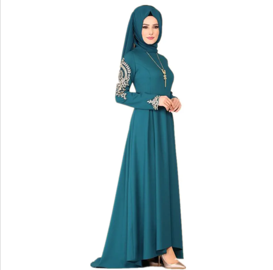 

Hooded Muslim Women Hijab Dress Long Sleeve Casual Life Burkha Abayas Dubai With Detachable Long Shawl