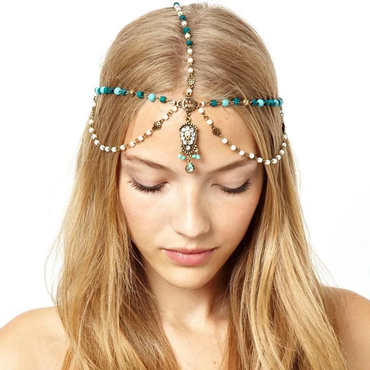 

2020 hot sales exquisite indian hair accessories jewelry Head Chain