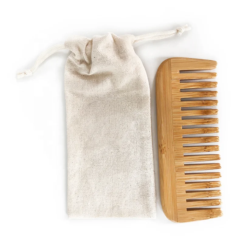 

Cheap Price Eco-friendly 100% Natural Bamboo Strangling Wide Tooth Hair Comb