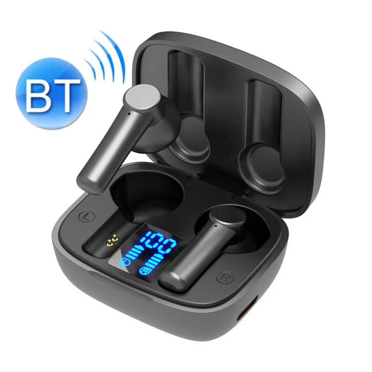 

Wireless Headphones Noise Cancellation Support Fingerprint Touch Earphone with Charging Box LED Battery Display