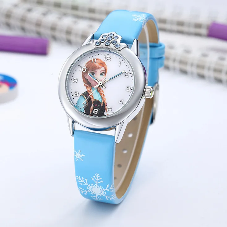 

Hot sale children's watch ice princess student cartoon cute quartz watch wholesale