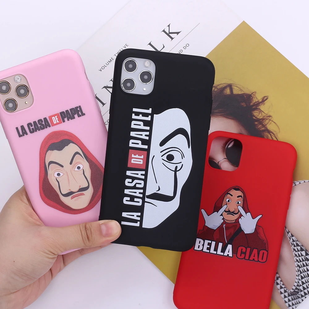 

The House of Paper La Casa De Papel Bella Ciao Tokyo Phone Cover For iPhone 12 11 Pro Max X XS XR Max 7 8 7Plus 8Plus SE Case, Mix colors