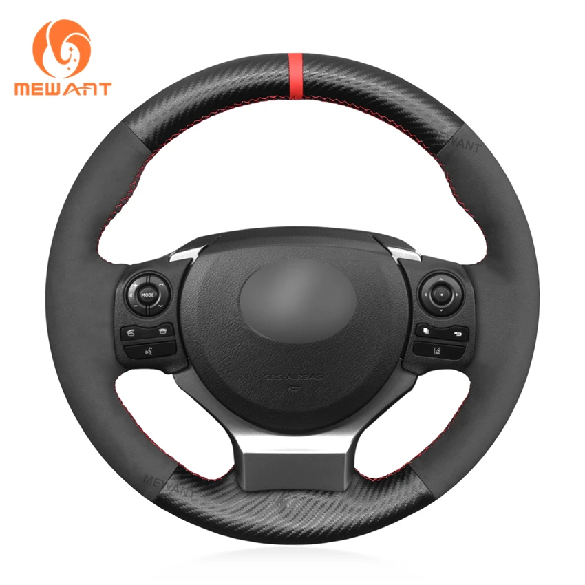 

Custom Hand Sewing Matte Carbon Suede Steering Wheel Cover for Lexus IS200t 2016 2017 IS250 2014 2015 IS300 IS350 IS F-Sport