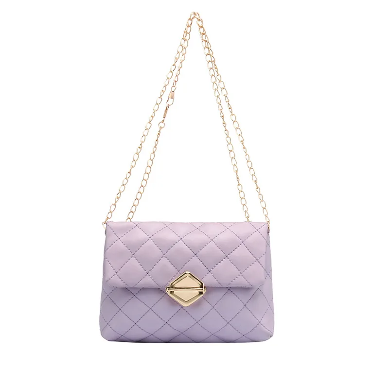 

Fashion Women Purse And Handbags Mixed Embroidered Rhombus PU Bags Handbag Print Chain Stylish Handbags