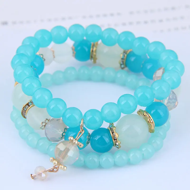 

W110605213 Hot selling Fashion Bohemian beads bracelets set Women's Elastic beads bracelet set