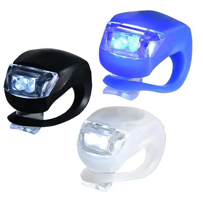 

Silicone Bike Bicycle Cycling Head Front Rear Wheel LED Flash Light Lamp bike bell