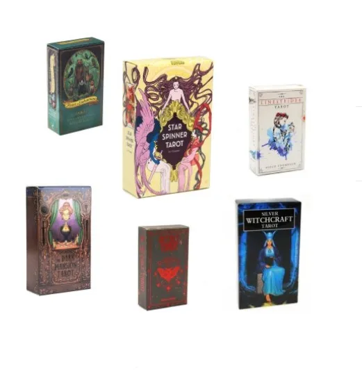 

High Quality Party Playing 78pcs Tarot Cards Future Fate Indicator Forecasting Oracle Tarot Decks with Manual