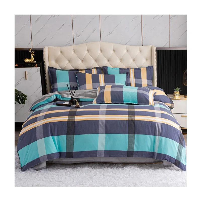 

Machine Washable Easily Bedding Sheet Pillowcase Sets Full Light Luxury AB Version Design 4pcs Plant Cashmere Bedding Set