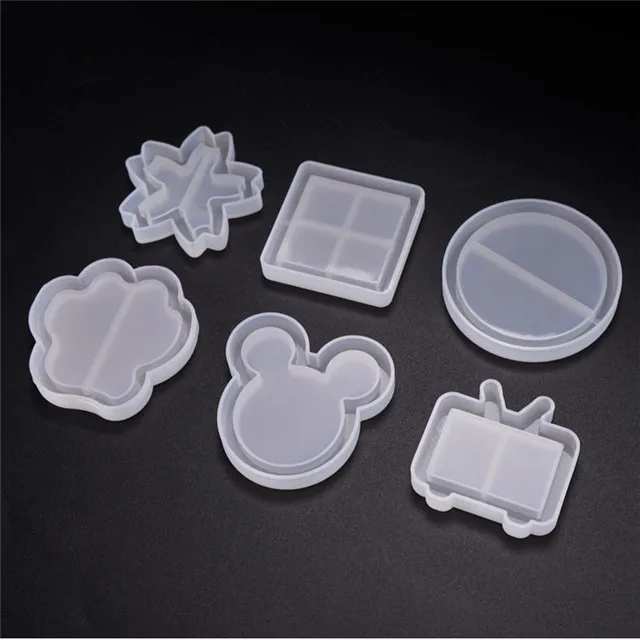 Y003 DIY snowflake mouse head bear paw shape silicone shaker mold for resin crafts