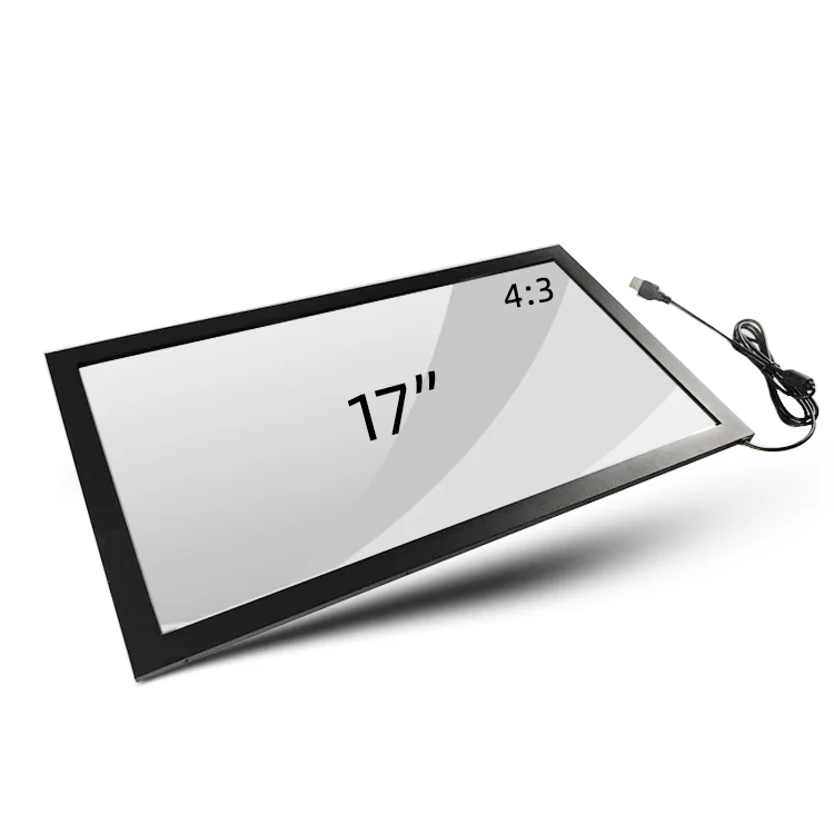 

17 inch infrared multi touch screen overlay kit , Real 10 points IR touch panel, 17" IR touch frame with glass