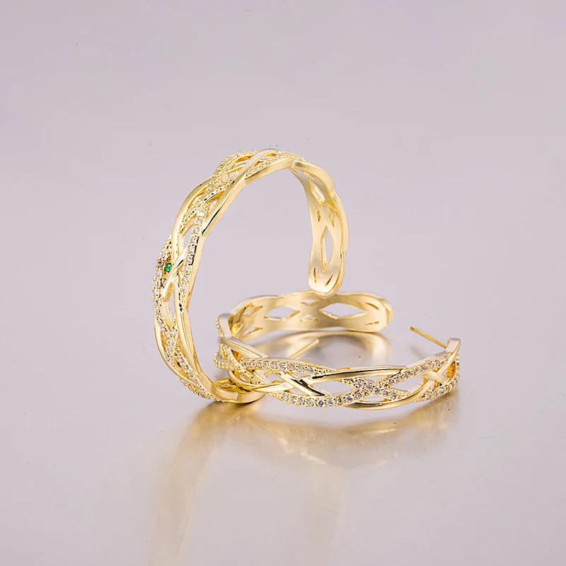 

XuQian Fashion Elegant Earring Jewelry Gold Plated Men Hoop Earrings for Women, Gold&silver