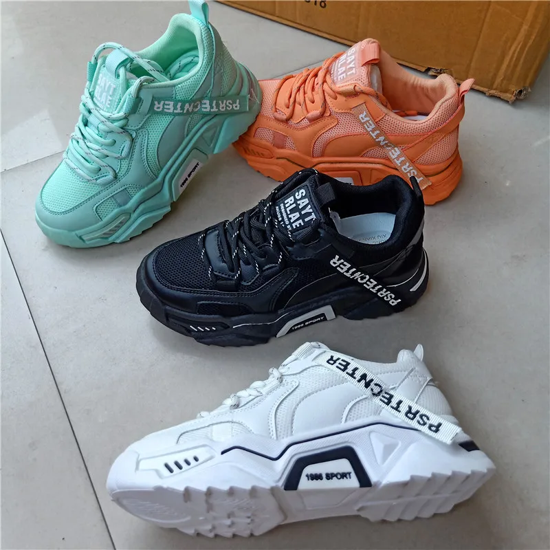 

High quality Korean style breathable mesh women's shoes Fashion casual sports ladies shoes, Four colors