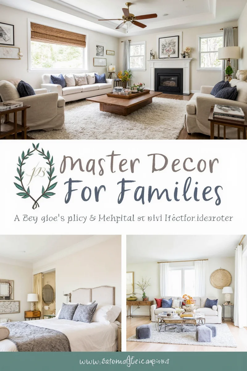 Family-friendly master bedroom layout with play area and reading nook