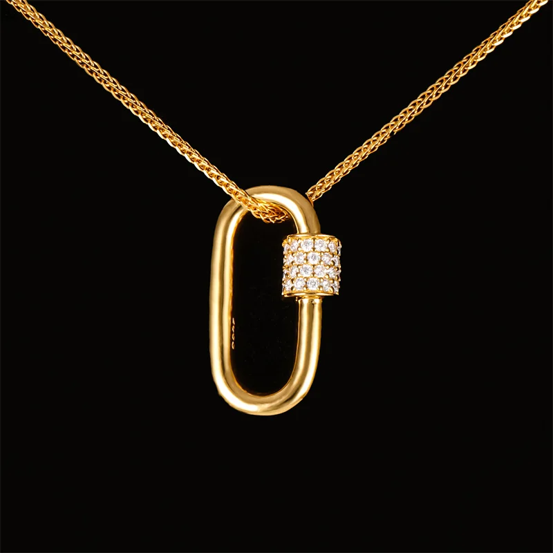 

Waterproof jewelry 925 sterling silver gemstone necklace paperclip necklace fashion jewelry necklaces