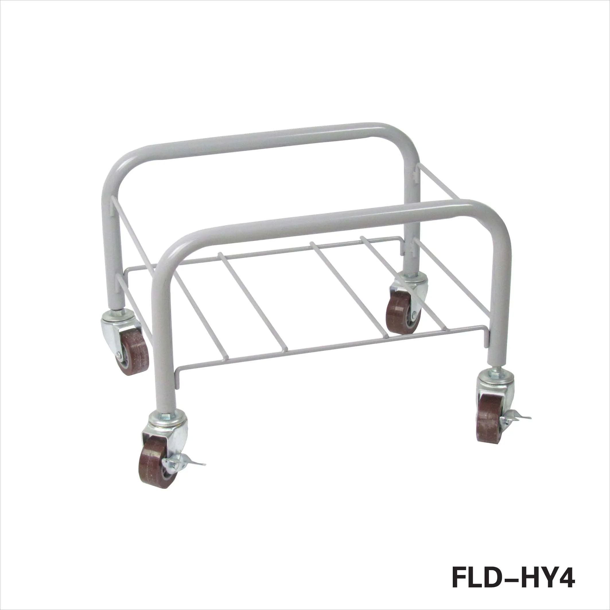 Supermarket Shopping Basket Holder Stacker Rolling Rack With Wheels