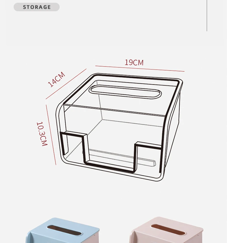 Shuangqing Factory Hot selling Plastic tissue box paper holder mobile phone holder